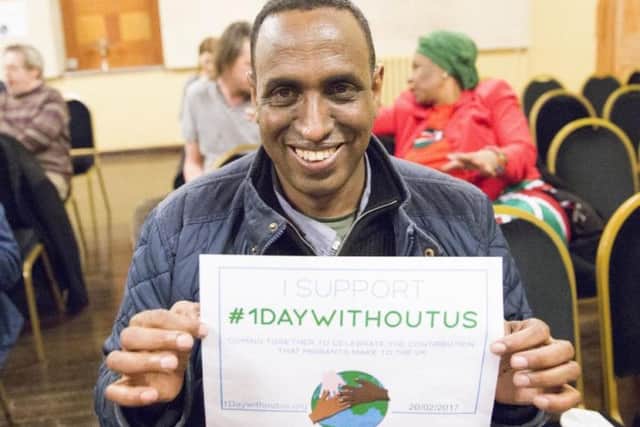 Supporters of migrants get together to show solidarity