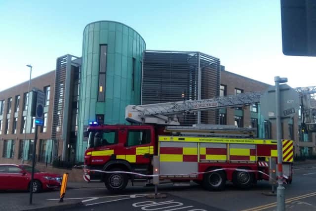 A glass piece of roof at the Hope Centre has been made unsafe in the high winds.