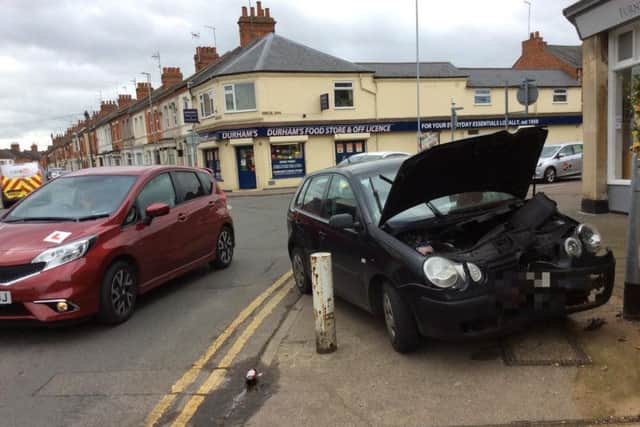 A crashed car