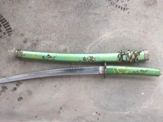 Police have seized a samurai blade from a Northampton home