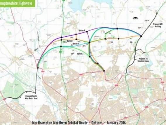 The Northampton northern orbital road aims to complete a ring road around the town and ease congestion.