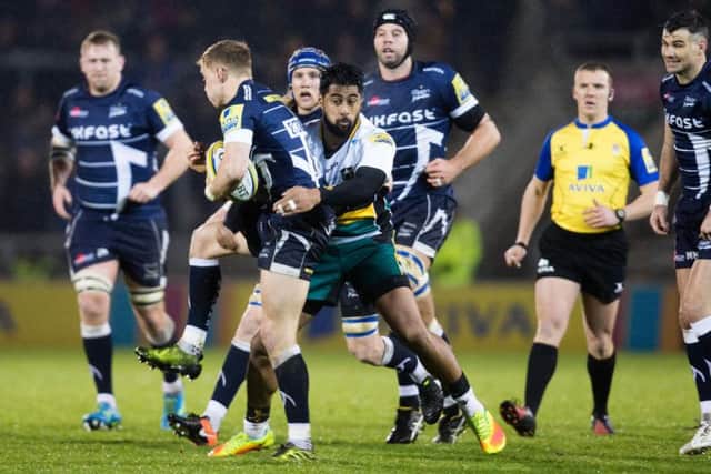 Saints got stuck into Sale to record an impressive away win (picture: Kirsty Edmonds)