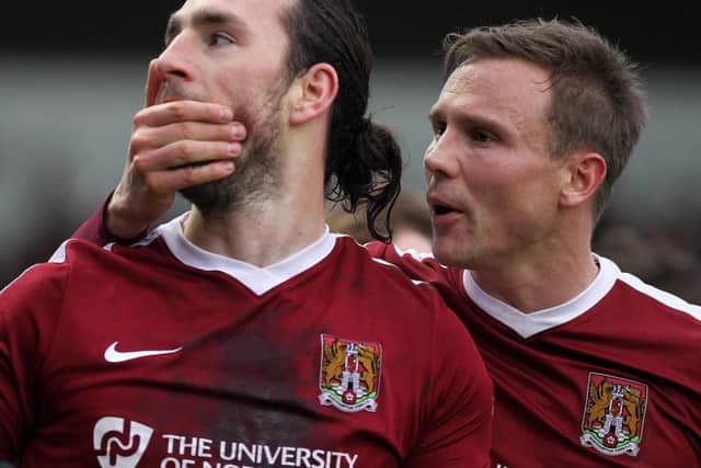 John-Joe O'Toole celebrates his winning goal with Matt Taylor (Pictures: Sharon Lucey)