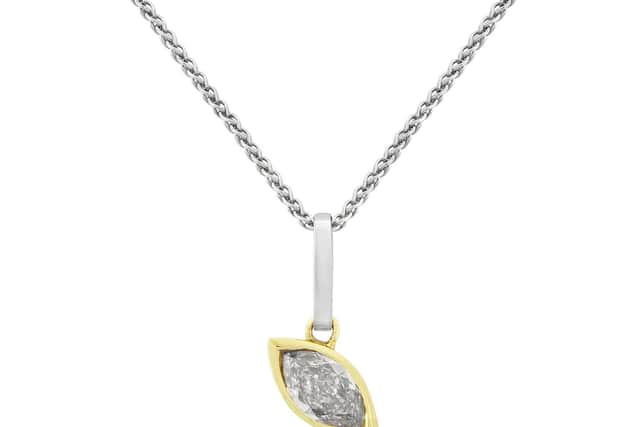 The diamond rugby ball pendant created by Steffans Jewellers in Northampton