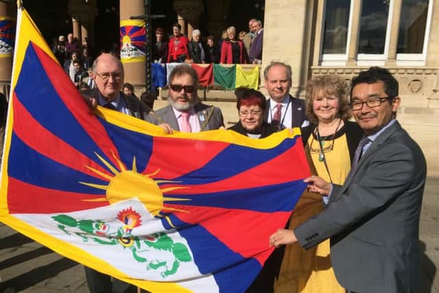 The annual ceremony to raise the Tibetan flag in Northampton took place on Tuesday, March 7, 2017