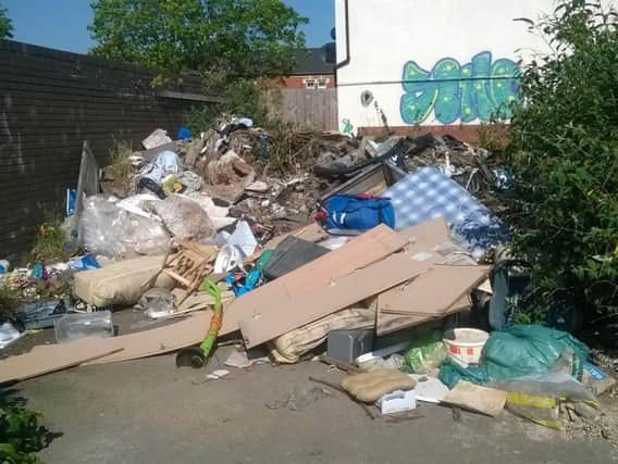 Undercover fly-tipping enforcers could be staking out known dumping grounds by summer - such as this site in the Mounts.