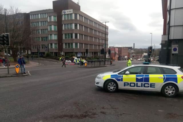 The road closure in Horse Market