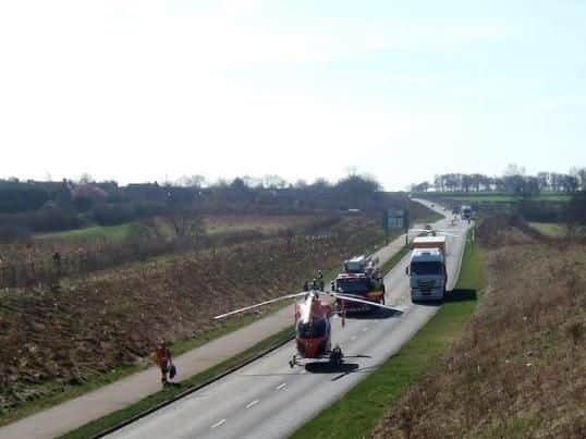 The scene near the crash