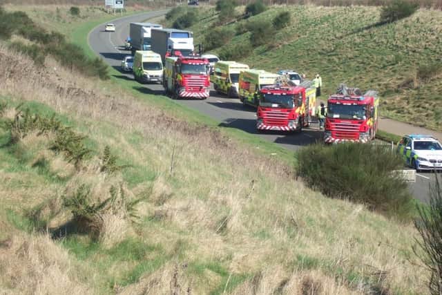 The scene near the crash