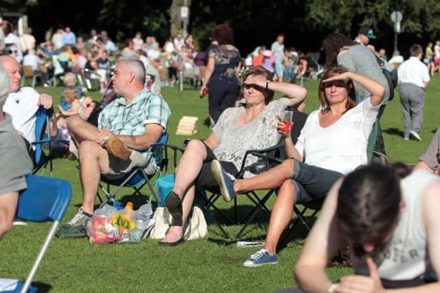 Crowds gather at Abington Park in 2013 for the Bands in the Park events.
