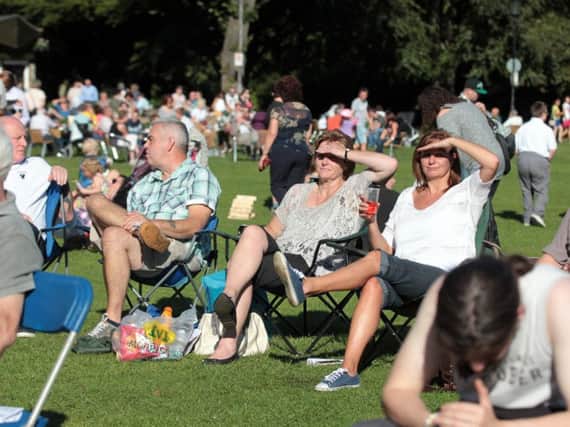 Crowds gather at Abington Park in 2013 for the Bands in the Park events.