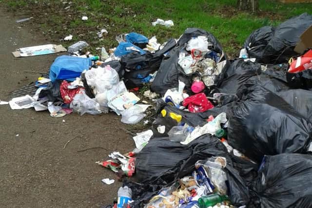 Fly-tipping in Southfields, Northampton