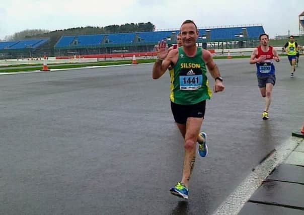 Andy Pacey was the first Silson AC runner home in the Adidas Silverstone Half Marathon