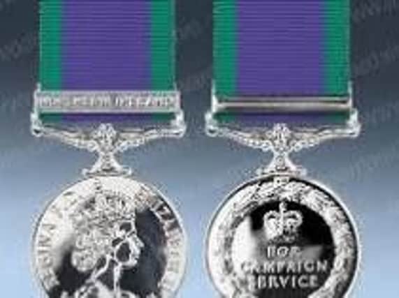 The medals taken in the burglary.