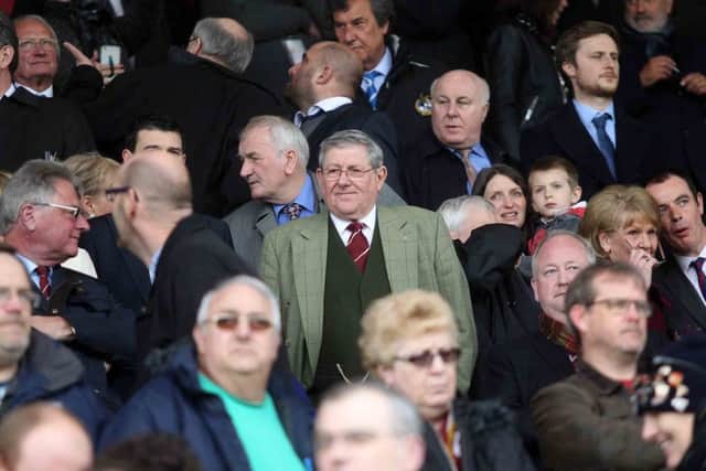 Brian Binley at Sixfields last year. The former MP believes the borough council should call off its legal case against David Cardoza.