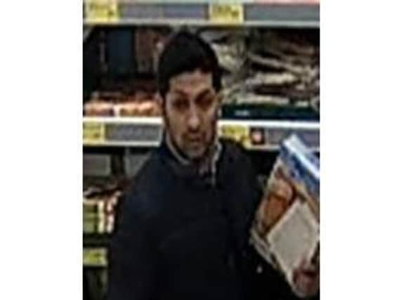 Northamptonshire Police want to speak to this man in connection with the theft.