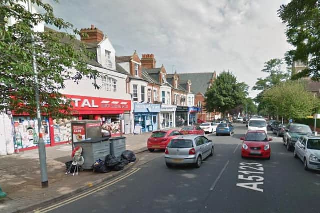 The incident as the driver of the Orange Hyundai helped her passenger into a shop.