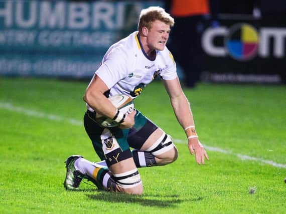 David Ribbans scored three tries for Saints at Bedford on Friday night (pictures: Kirsty Edmonds)