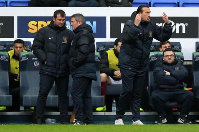 UPBEAT: Justin Edinburgh took plenty of heart from Saturday's performance at Bolton. Pictures: Sharon Lucey