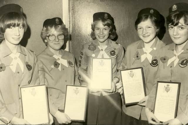 Carol Willis (nee Smith), Susan Malpas (nee Grinham ), Joanne Dolby (nee Putnam) Caroline Allison (nee Miles) and Rosemary Walker (nee Archer)