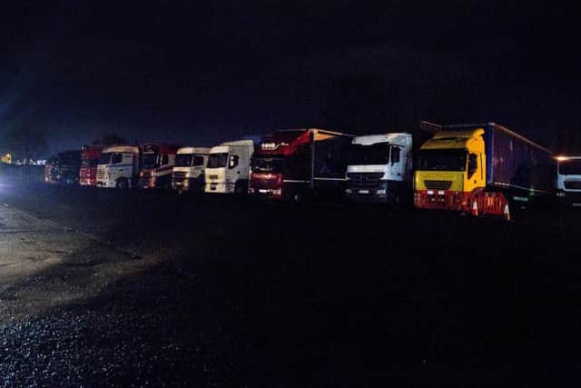 The lorry park near the Super Sausage Cafe