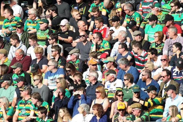 The Saints supporters saw their team beaten at Franklin's Gardens