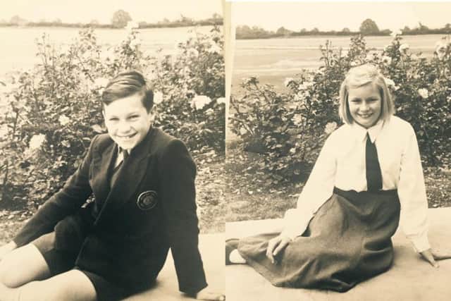 Jenny and Keith met in Roades Secondary School. This side-by-side of their school photos show the pair when they first met in 1959.