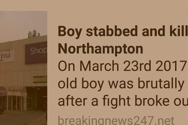 Northamptonshire Police today confirmed this story is fake.