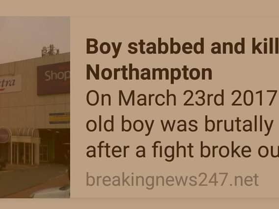 Northamptonshire Police today confirmed this story is fake.
