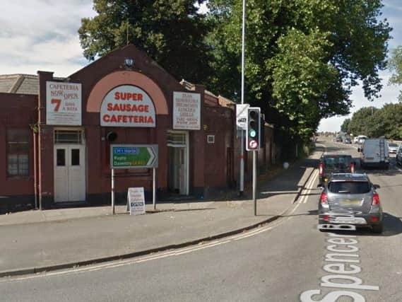 The victim was robbed in near the Super Sausage Cafe in Spencer Bridge Road.