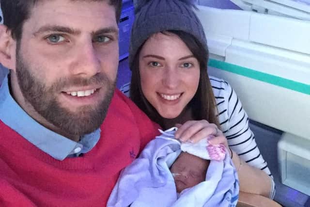 Simon and Laura Quirke with their daughter, Isabella-Rose.