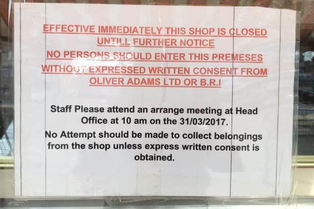 A sign placed on the Wellingborough Road outlet this morning.