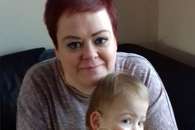Louise Dyball with little Lacie-Mae.