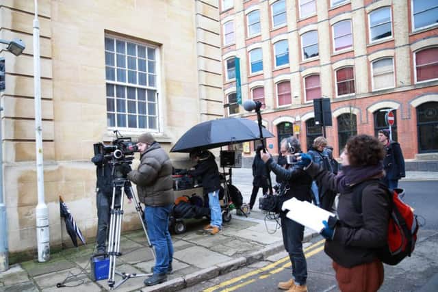 Screen Northants, filming on location in Northampton town centre.