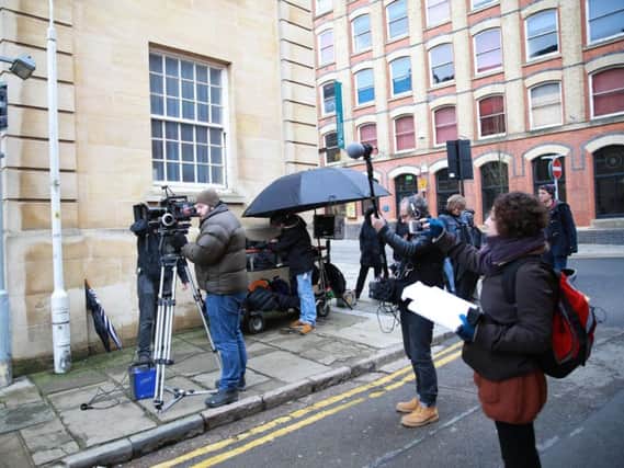 Screen Northants, filming on location in Northampton town centre.