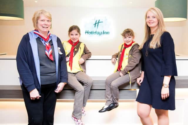 Brown Owl, Sally Redfern, worked in partnership with Holiday Inn Northampton Wests, Cluster Sales Executive, Julia Kock,