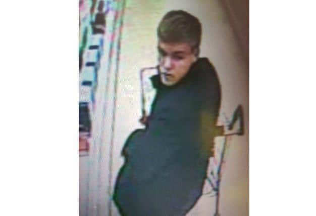 Police wish to speak to this man in connection with the theft