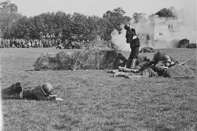 A wartime display at the County Ground in Northampton