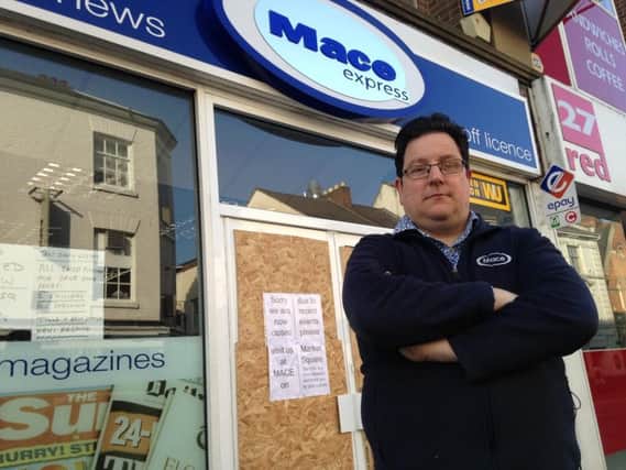 Andrew Cruden has closed his newsagents in St Giles because he keeps getting targeted by burglars.
