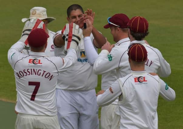 Rory Kleinveldt stole the show for Northants (pictures: Dave Ikin)