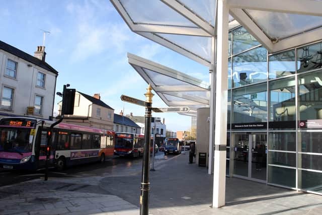 The incident took place at a Northampton town centre bus stop.