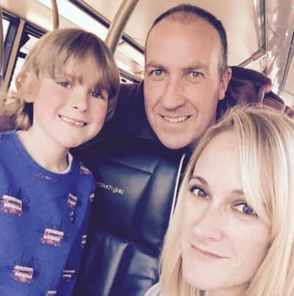 Toby with his dad Jason and his mum Lucy