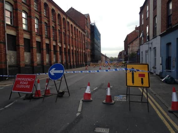 St Michael's Road is closed off today following the collision last night.