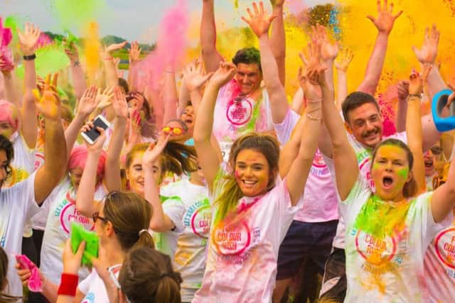 The Fun Colour Rush race in Abington Park