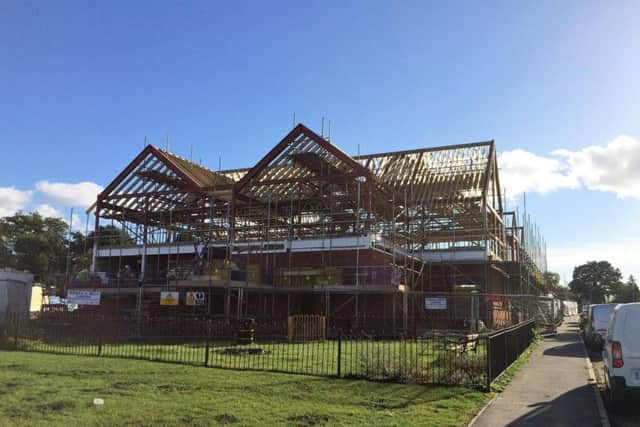 The new library and community centre in Moulton is set to open later in the spring.
