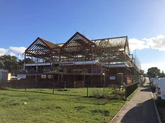 The new library and community centre in Moulton is set to open later in the spring.
