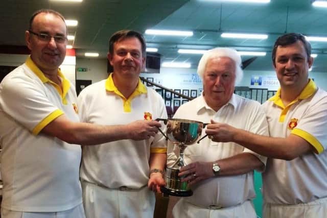 Kingsthorpe's winning four celebrate their County title success