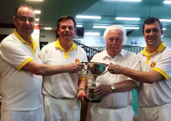 Kingsthorpe's winning four celebrate their County title success