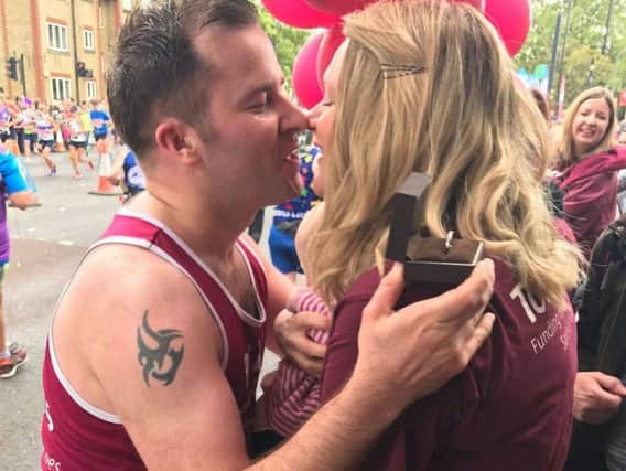Romantic Rory surprised everyone when he dropped to one knee half-way around the London Marathon course and proposed to his girlfriend.