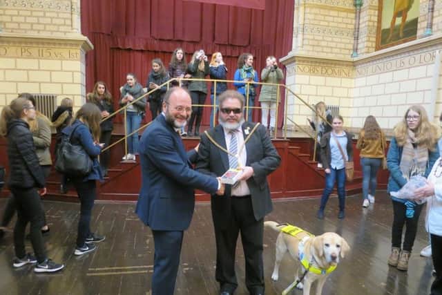 Mayor of Northampton, Cllr Christopher Malpas, welcomed the students to the Guildhall